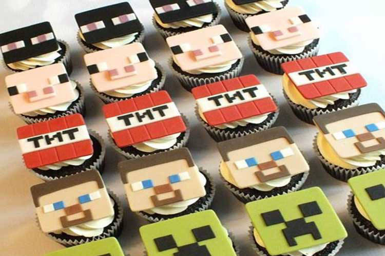 Cupcakes for kids, Minecraft