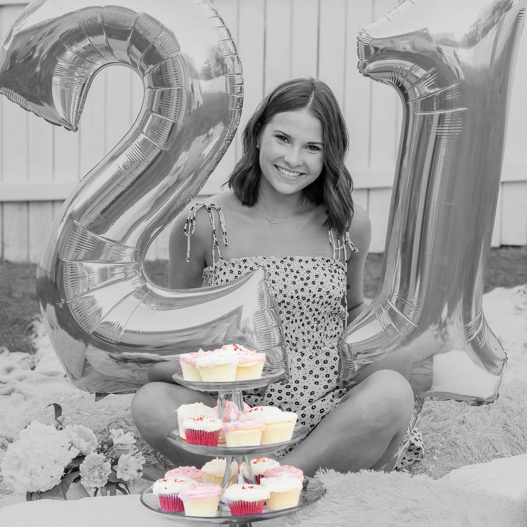 Guest celebrating her 21st birthday with SusieCakes cupcakes