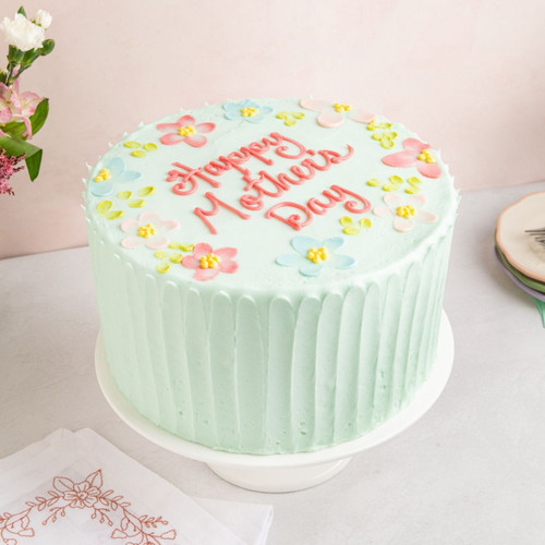 Mother's Day Painted Flowers Cake View 2