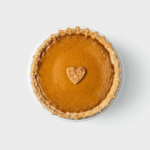 Thanksgiving pumpkin pie from SusieCakes ready for fall and holiday dessert view 3