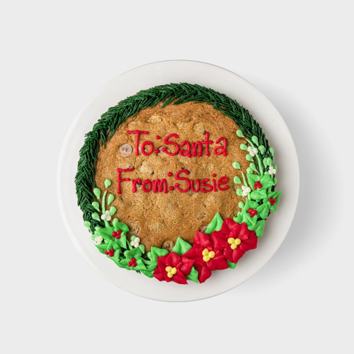 Holiday Wreath Chocolate Chip Cookie Cake