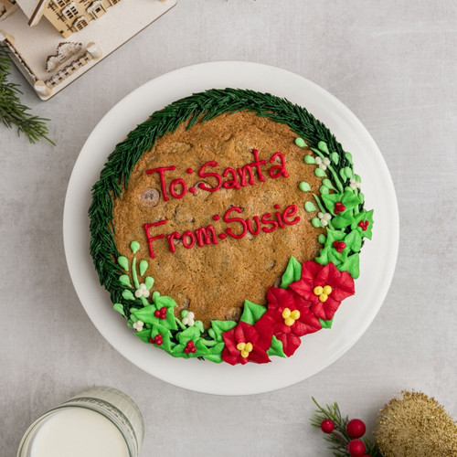 Holiday Wreath Chocolate Chip Cookie Cake view 3