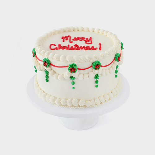 Vintage Christmas Wreath Cake
