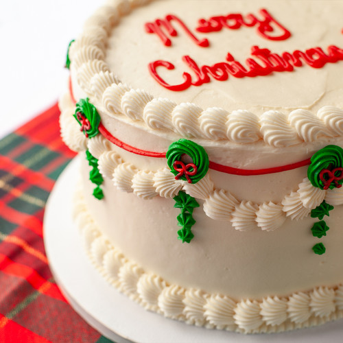 Vintage Christmas Wreath Cake View 2