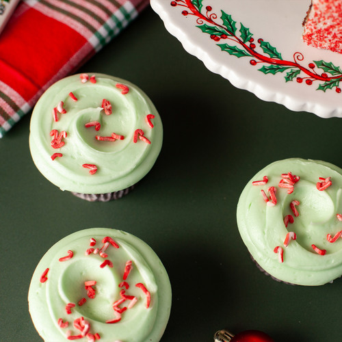 Holiday Chocolate Mint Cupcake view 3