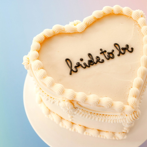 White Vintage Heart Cake view 3